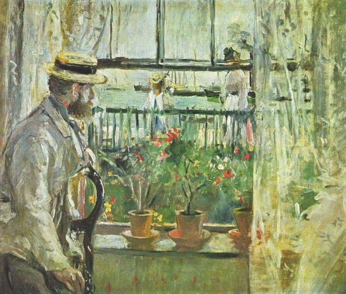 Berthe Morisot Eugene Manet on the Isle of Wight France oil painting art